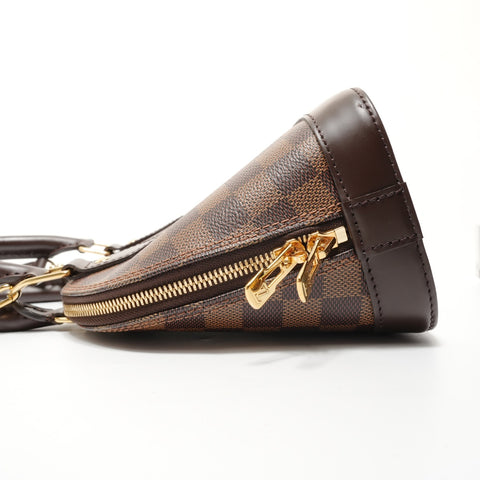 LOUIS VUITTON Alma BB Damier Handbag Brown WS28255