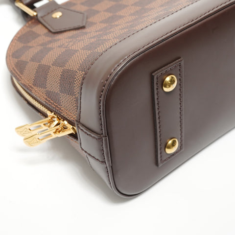 LOUIS VUITTON Alma BB Damier Handbag Brown WS28255