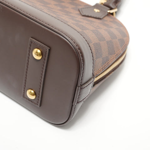 LOUIS VUITTON Alma BB Damier Handbag Brown WS28255