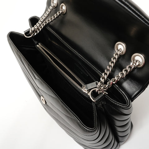 YVES SAINT LAURENT YSL Lulu Leather 2-way Shoulder Bag black WS28256