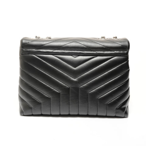 YVES SAINT LAURENT YSL Lulu Leather 2-way Shoulder Bag black WS28256