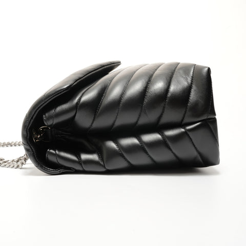YVES SAINT LAURENT YSL Lulu Leather 2-way Shoulder Bag black WS28256