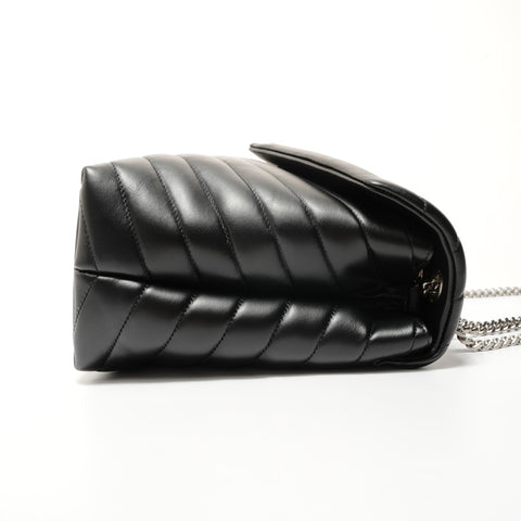 YVES SAINT LAURENT YSL Lulu Leather 2-way Shoulder Bag black WS28256