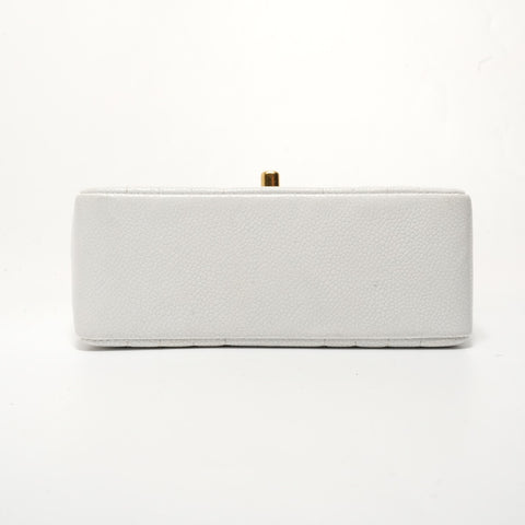 CHANEL Table 2: Caviar Skin Mademoiselle Shoulder Bag white WS28257