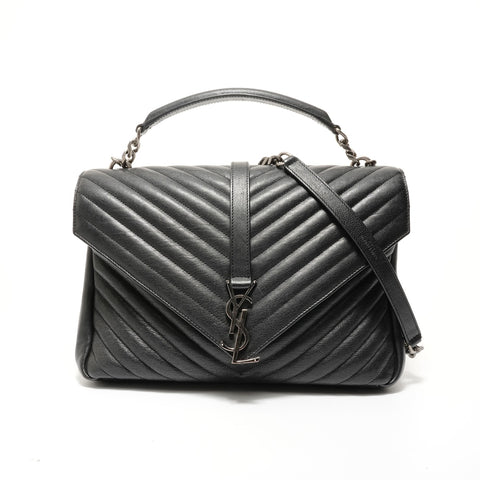 YVES SAINT LAURENT YSL College 2-way Shoulder Bag black WS28258