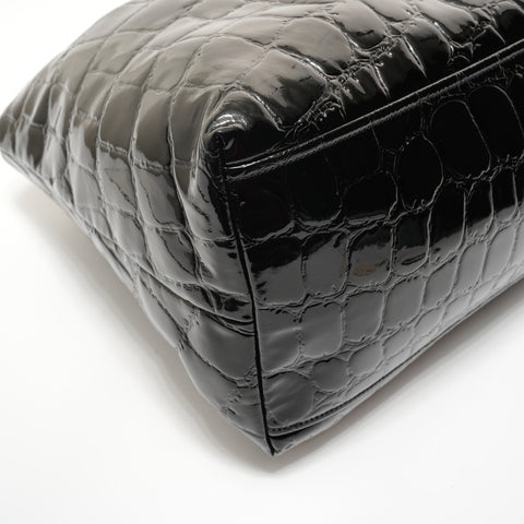 Miu Miu PlaChain Patent Tote Bag black WS28259