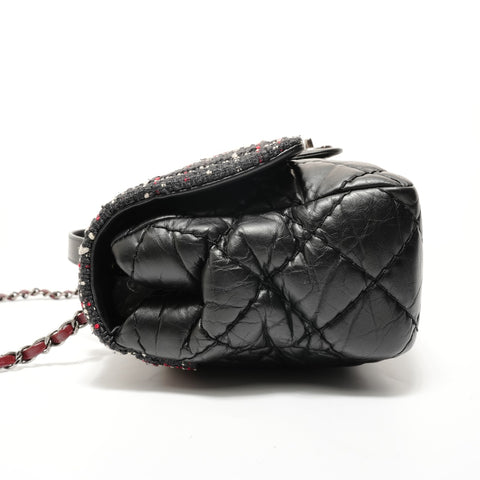 CHANEL Series 23 Matelass Tweed 2-Way Bag Shoulder Bag black WS28261
