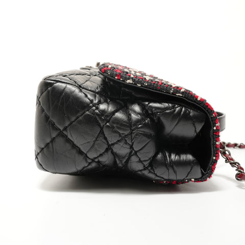 CHANEL Series 23 Matelass Tweed 2-Way Bag Shoulder Bag black WS28261