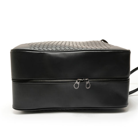 BOTTEGAVENETA INTRECCIATO leather Boston bag black WS28262