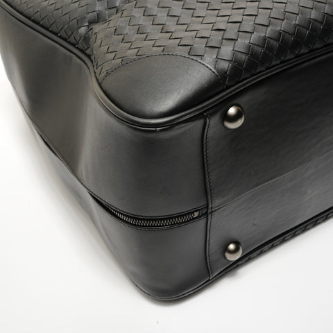 BOTTEGAVENETA INTRECCIATO leather Boston bag black WS28262