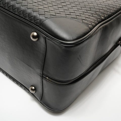 BOTTEGAVENETA INTRECCIATO leather Boston bag black WS28262