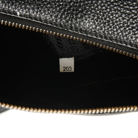 PRADA Vitello Daino Leather 2-way Handbag black WS28263