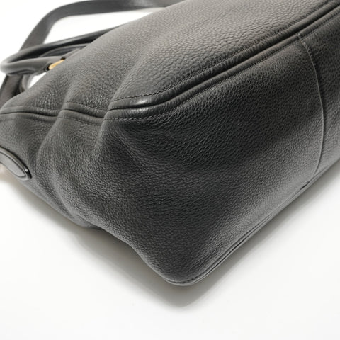 PRADA Vitello Daino Leather 2-way Handbag black WS28263