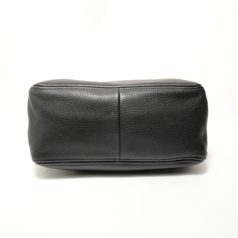 PRADA Vitello Daino Leather 2-way Handbag black WS28263