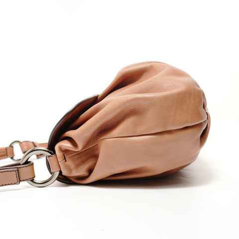 PRADA leather one belt Shoulder Bag Brown WS28264