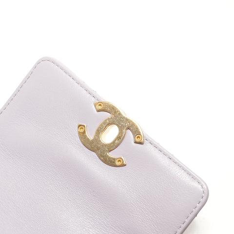 CHANEL 2022-2025 Mini Matelass Chain Shoulder Bag purple WS28266