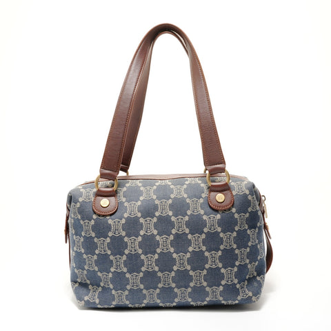 CELINE Macadam denim Shoulder Bag Navy WS28268