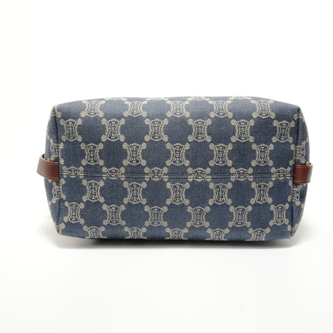CELINE Macadam denim Shoulder Bag Navy WS28268