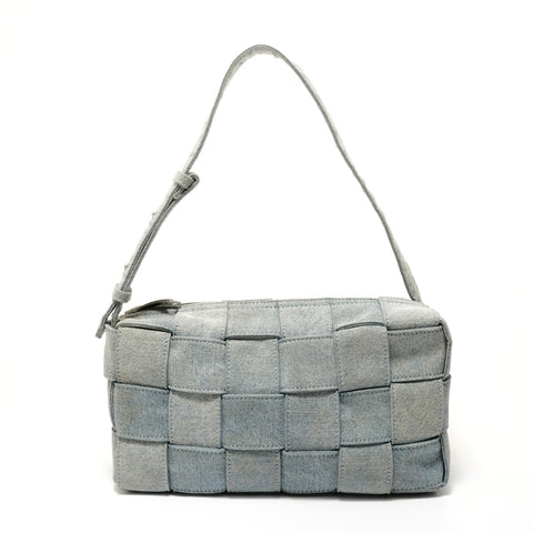 BOTTEGAVENETA Brick Cassette Denim Shoulder Bag blue WS28269
