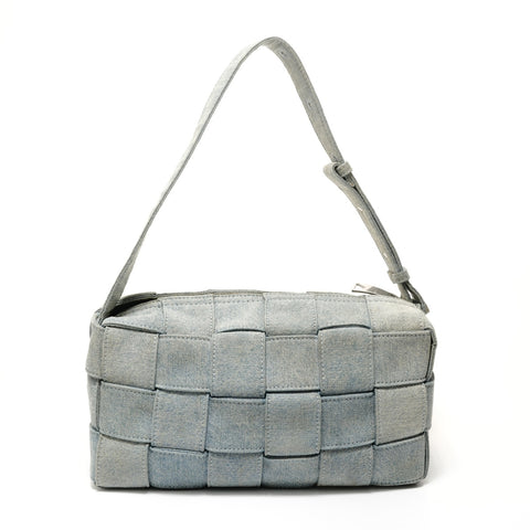 BOTTEGAVENETA Brick Cassette Denim Shoulder Bag blue WS28269