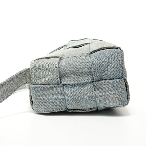 BOTTEGAVENETA Brick Cassette Denim Shoulder Bag blue WS28269