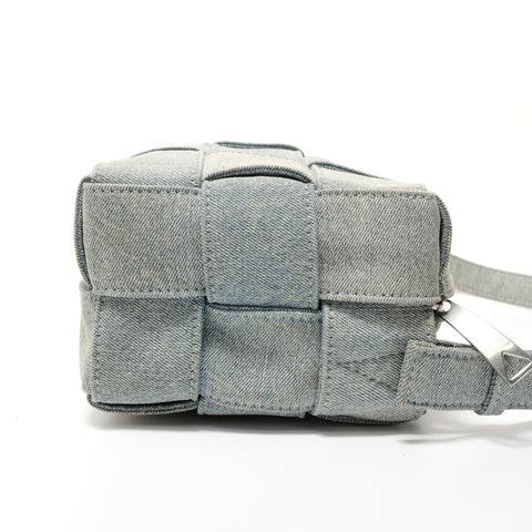 BOTTEGAVENETA Brick Cassette Denim Shoulder Bag blue WS28269