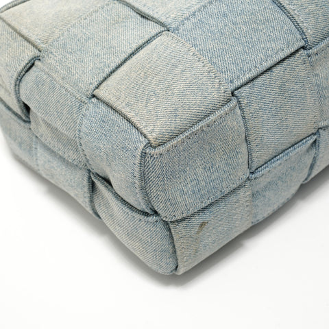 BOTTEGAVENETA Brick Cassette Denim Shoulder Bag blue WS28269