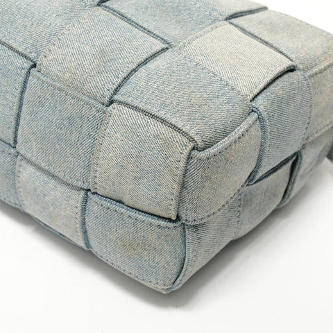 BOTTEGAVENETA Brick Cassette Denim Shoulder Bag blue WS28269