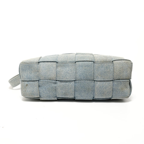 BOTTEGAVENETA Brick Cassette Denim Shoulder Bag blue WS28269