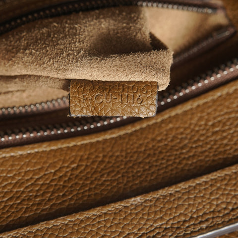 CELINE Luggage Micro Shopper Leather Handbag Brown WS28271