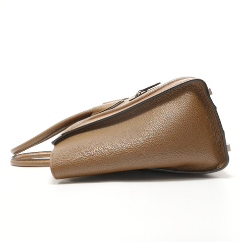 CELINE Luggage Micro Shopper Leather Handbag Brown WS28271