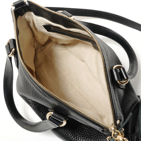 GUCCI Soho Leather 2way Handbag black WS28272
