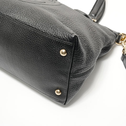 GUCCI Soho Leather 2way Handbag black WS28272