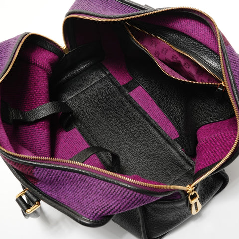 LOEWE Amazona 36 Wool Anagram Handbag purple WS28273