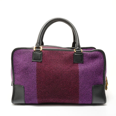 LOEWE Amazona 36 Wool Anagram Handbag purple WS28273