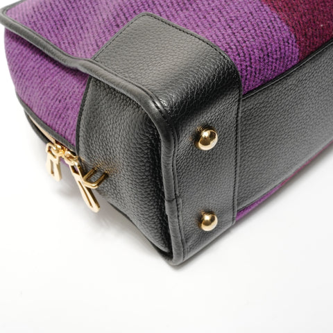 LOEWE Amazona 36 Wool Anagram Handbag purple WS28273