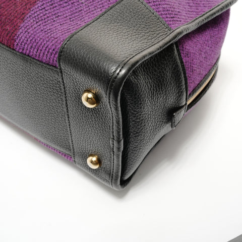 LOEWE Amazona 36 Wool Anagram Handbag purple WS28273