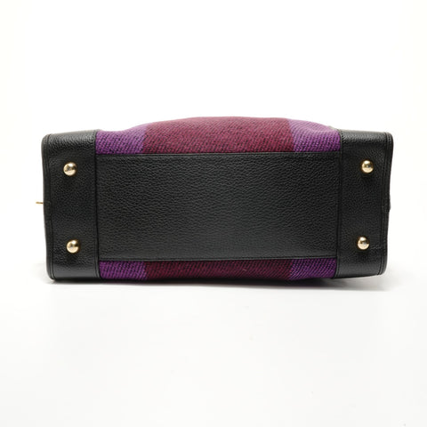 LOEWE Amazona 36 Wool Anagram Handbag purple WS28273