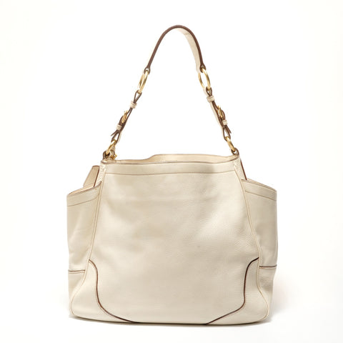 PRADA leather Shoulder Bag white WS28274