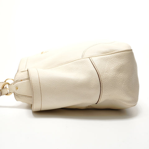 PRADA leather Shoulder Bag white WS28274