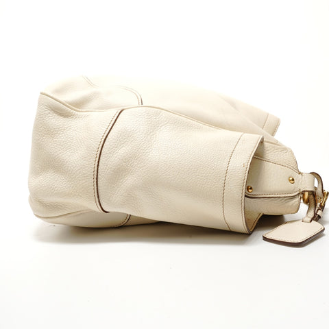 PRADA leather Shoulder Bag white WS28274