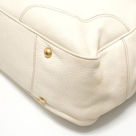 PRADA leather Shoulder Bag white WS28274
