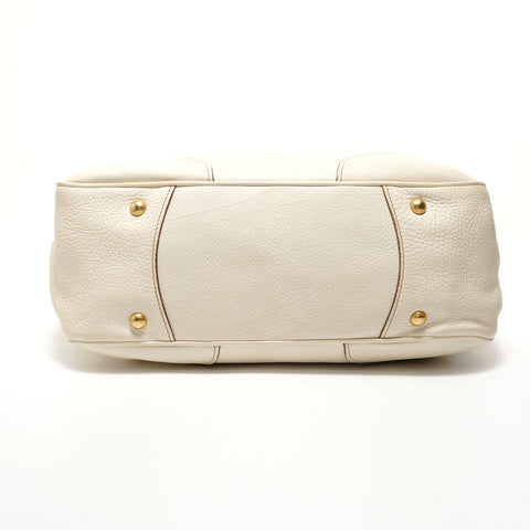 PRADA leather Shoulder Bag white WS28274