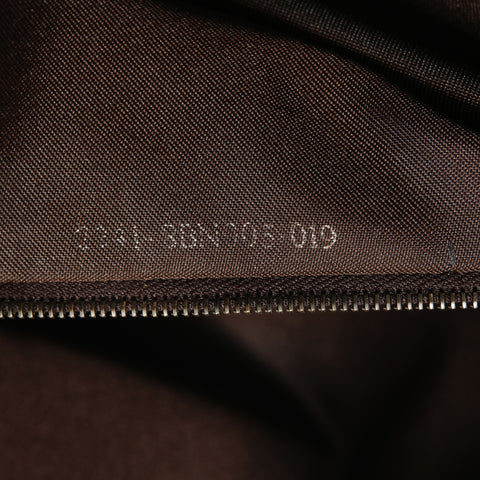 FENDI Zucchino Canvas Shoulder Bag Brown WS28275