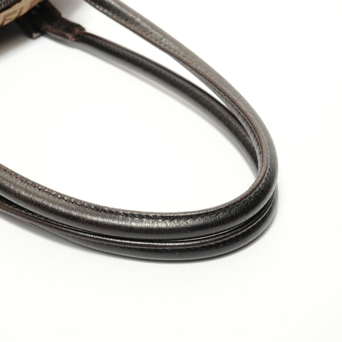 FENDI Zucchino Canvas Shoulder Bag Brown WS28275