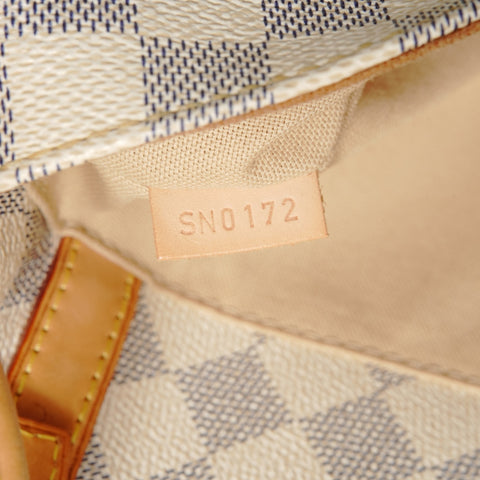 LOUIS VUITTON Damier Azur Figgeri PM, made in 2012. Shoulder Bag white WS28276