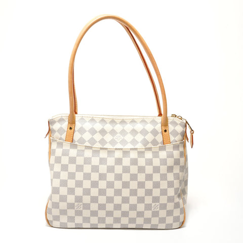 LOUIS VUITTON Damier Azur Figgeri PM, made in 2012. Shoulder Bag white WS28276