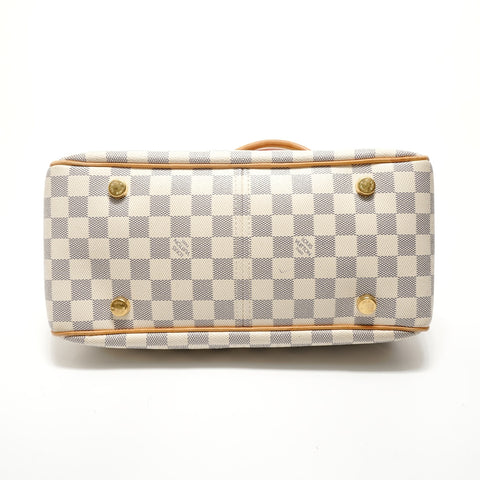 LOUIS VUITTON Damier Azur Figgeri PM, made in 2012. Shoulder Bag white WS28276