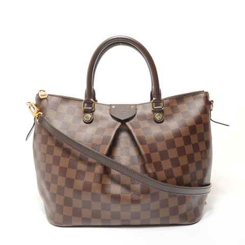 LOUIS VUITTON 2018 Damier Ebene Siena MM Handbag Brown WS28279