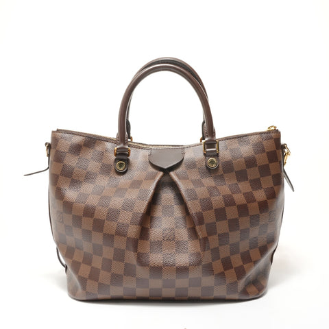 LOUIS VUITTON 2018 Damier Ebene Siena MM Handbag Brown WS28279
